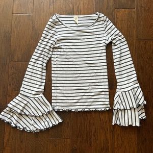 Free People Ruffle Long-Sleeve Tee